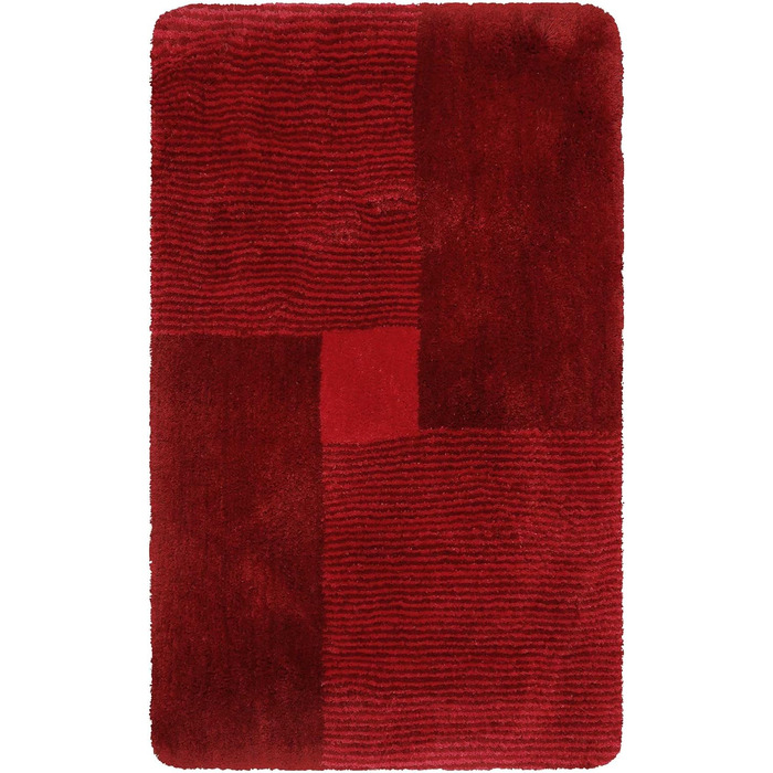 Килимок для ванної Homie Living San Piero, м'який флісовий, нековзкий, праний, 55x65 см, червоний