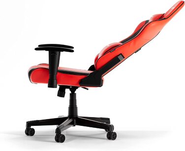 Ігрове крісло DXRacer PRINCE L червоно-чорне, оригінал, PVC шкіра