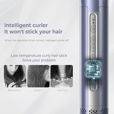 Набір для укладки волосся Hairstyler 5-в-1 з автозавиткою та фен-щіткою (Срібний)