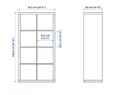 Стелаж Ikea Kallax 77x147x39 см, білий