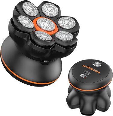 Машинка для гоління голови MAXGROOM Herren 7D, водонепроникна IPX6, з USB-C зарядкою, чорна