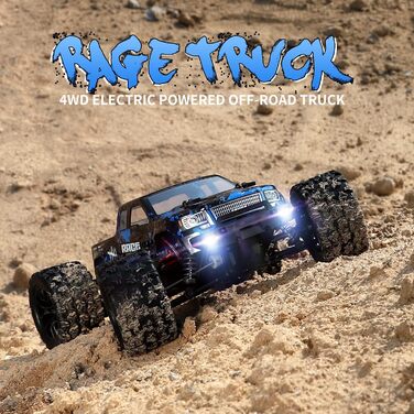 Радіокерований монстр-трак HAIBOXING 1/18 4WD 36 км/год, водонепроникний, 2.4 GHz, RTR з акумулятором 7.4V для дітей та дорослих