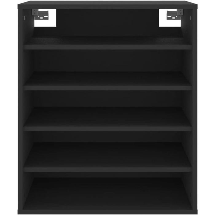 Взуттєва шафа vidaXL, 5 полиць, настінна, чорна, 60x35x70 см, ДСП, органайзер для взуття