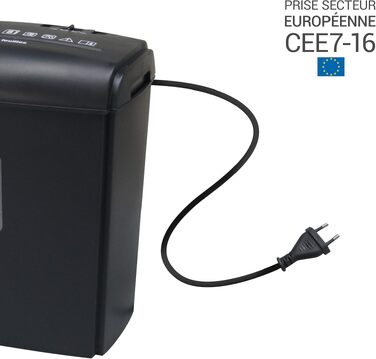 Шредер Waytex для документів з перехресним подрібненням, 8 аркушів, 15 літрів