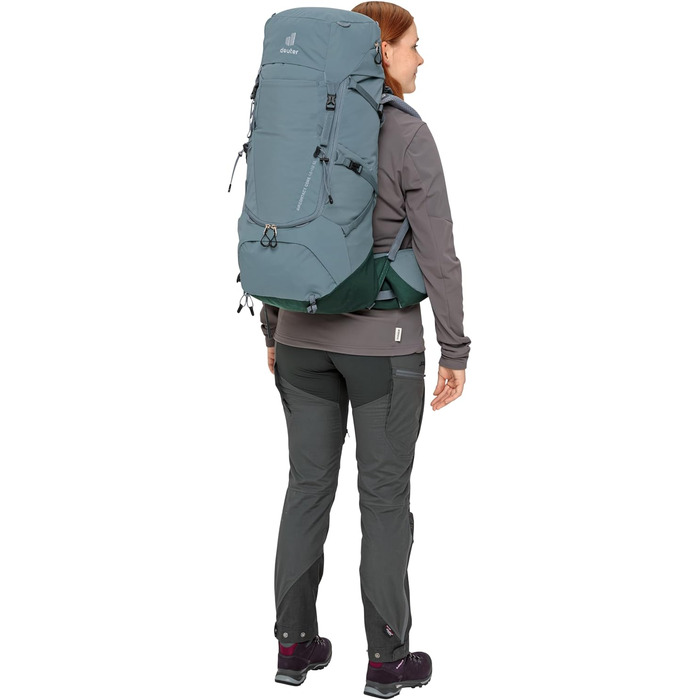 Жіночий трекінговий рюкзак Deuter Aircontact Core 45+10 SL, 45+10 л, shale-ivy, модель 2024