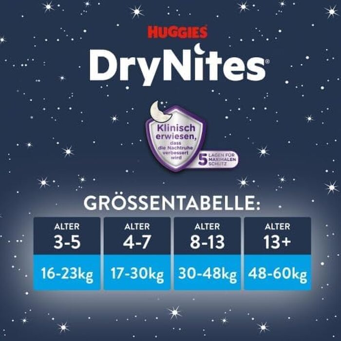 Нічні підгузки-трусики Huggies DryNites для дівчаток 4-7 років, 64 шт