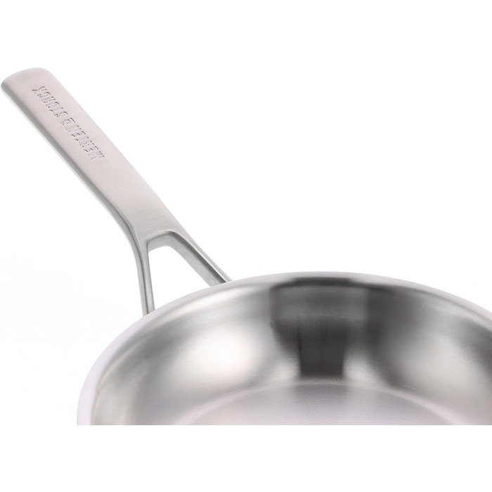 Набір посуду Merten & Storck Tri-Ply 8-Piece Cookware Set, нержавіюча сталь, індукційне дно, склокришки, придатний для духовки та посудомийної машини, сріблястий