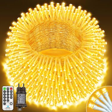 Світлодіодна гірлянда 30м 1000 LED, теплий білий колір, дротова