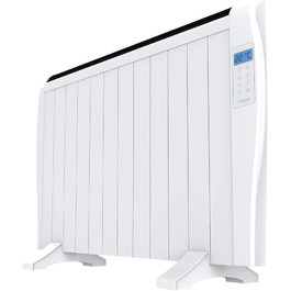 Електричний конвектор Cecotec ReadyWarm 2500 Thermal: 1800 Вт, 12 алюмінієвих елементів, LCD, 3 режими, таймер, Slim, захист Overprotect, білий