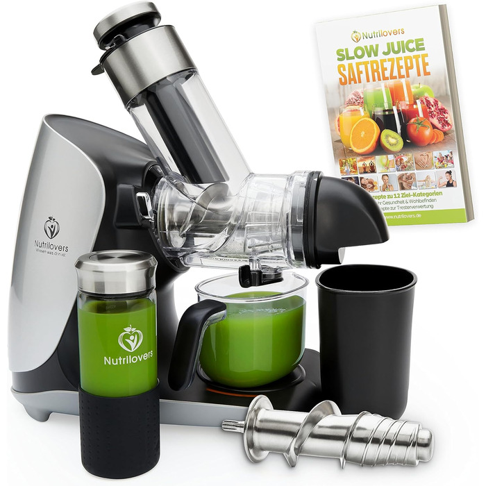 Електрична шнекова соковижималка GREEN-PRESS з нержавіючої сталі 304, BPA-free, для овочів, фруктів і селери, німецький бренд, тест-переможець 2023 року