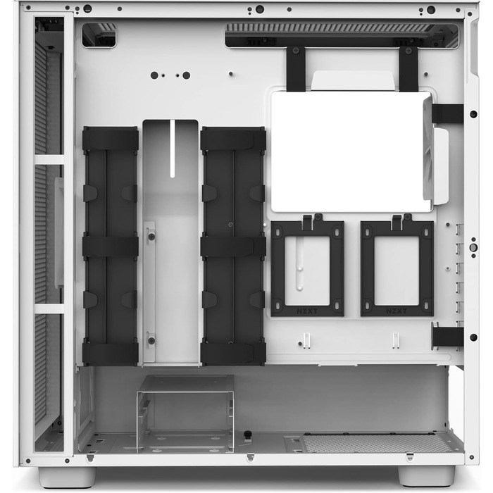 Корпус для ПК NZXT H7 Flow ATX Mid-Tower, білий, скляна та сітчаста панелі, USB-C, підтримка водяного охолодження, ігровий