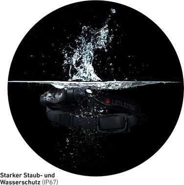 Налобний ліхтар Ledlenser H5 Core, 350 люмен, IP67, фокусування, на батарейках AA, дальність 160 м