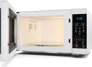 Мікрохвильова піч SHARP MS51EW, 900 Вт, 11 рівнів потужності, функція розморожування, 51,3x30,6x39,4 см, срібляста