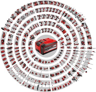 Акумуляторний ручний пилосос Einhell TE-VC 18 Li-Solo Power X-Change, 540 мл, 3 насадки, подовжувач, настінне кріплення, без акумулятора і зарядного пристрою, чорний/червоний