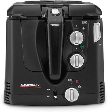 Аерофритюрниця GASTROBACK Vita-Spin, 2000 Вт, з обертовою функцією, міні-розмір, антипригарний корпус