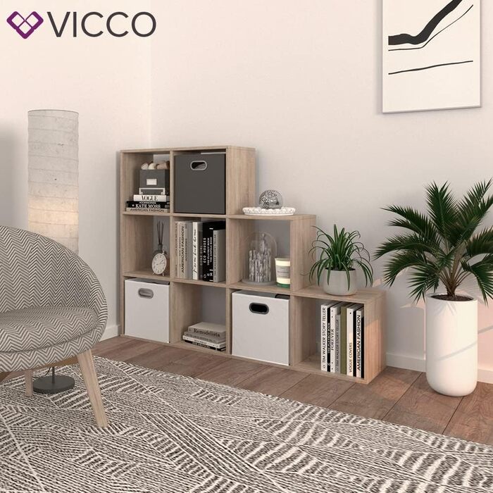 Стелаж Vicco Treppenregal, драбинчастий, дуб сонома, 142.2x107.8 см