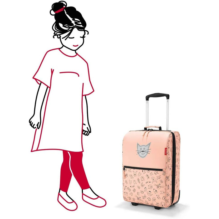 Дитяча валіза reisenthel Trolley XS Kids Cats And Dogs Rose, легка та практична