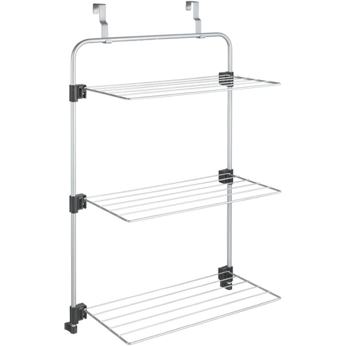 Сушарка для білизни Metaltex Gale, настінна, сіра, епотерм-покриття, 3,5x58x87 см, для дверей та душової кабіни