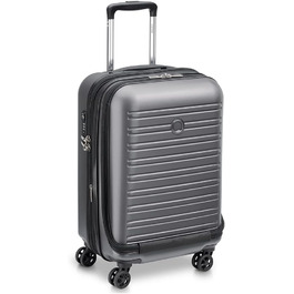 Валіза DELSEY PARIS Segur Slim Line 2.0 на 4 колесах, сіра, розмір L, для ручної поклажі