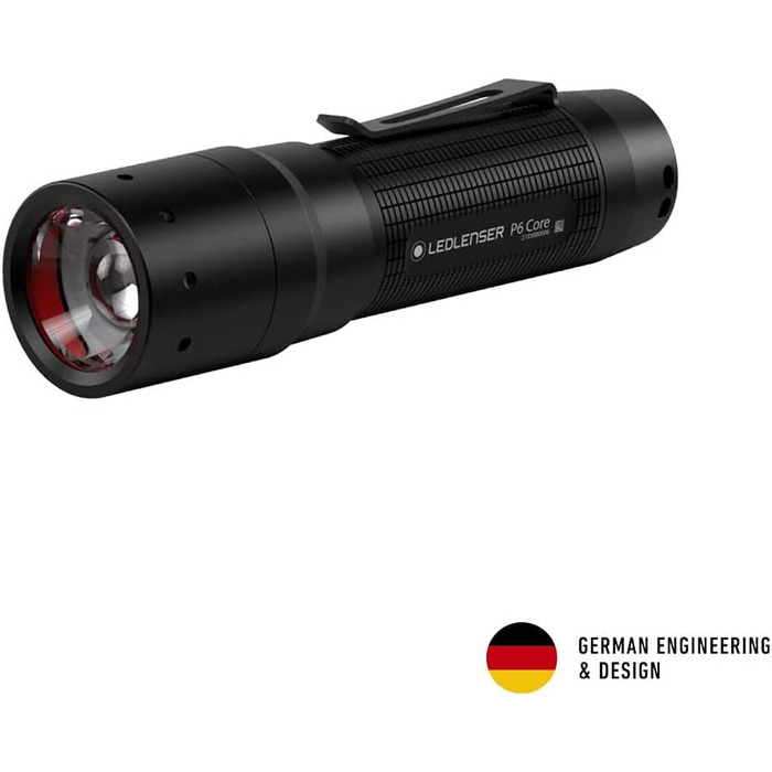 Ліхтарик Ledlenser P6 Core з Advanced Focus System, 90 люменів, 6 годин роботи, ультракомпактний і легкий, для туризму та кемпінгу