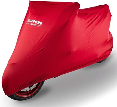 Чохол для мотоцикла Oxford CV174, червоний, для приміщень, 203×83×119 см (розмір S)