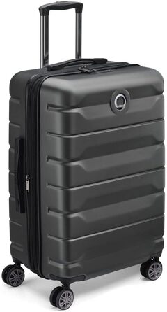 Валіза Delsey Paris Belmont Plus розширювана, 68 см, 4 подвійні колеса, чорна