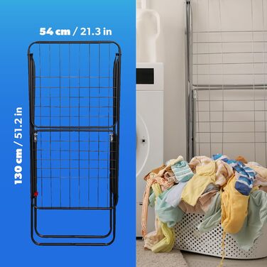 Сушарка для білизни KADAX, 180x55x101 см, металевий розкладний флюгельний стійка з протиковзкими ніжками