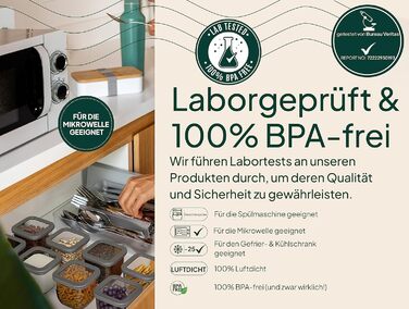 Набір герметичних контейнерів для зберігання продуктів, 18 шт, BPA Free, для сухих харчів, органайзер для кухні, змішаний білий