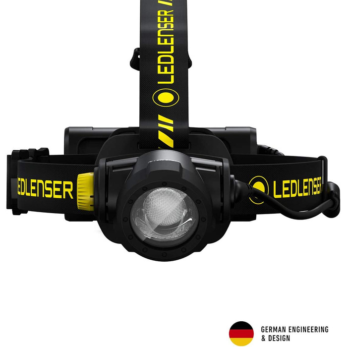 Налобний ліхтар Ledlenser H15R Work, 2500 люмен, LED, акумуляторний, IP67, високий CRI, фокусування, димер, дальність 250 м, з кріпленням на шолом та USB-магнітною зарядкою