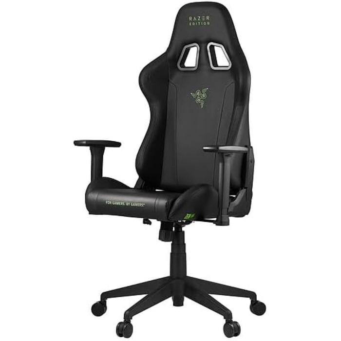 Ігрове крісло Razer TAROK Essentials Edition від Zen Gaming, з підтримкою попереку та шиї, 3D підлокітники, чорний/зелений колір