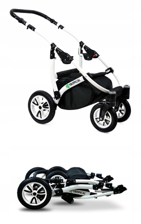 Дитячий візок 3в1 BabyLux TROPICAL: люлька, прогулянкова коляска та автокрісло