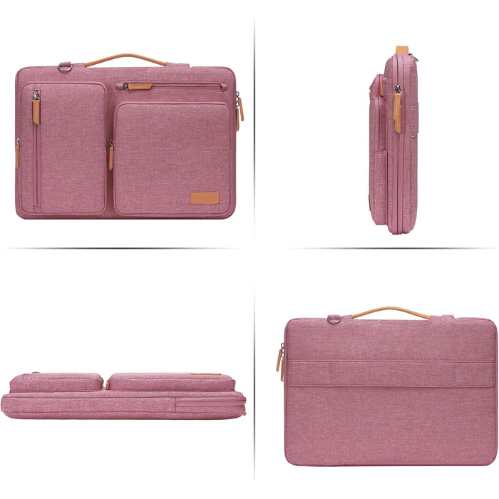 Чохол-сумка для ноутбука MOSISO 360° для MacBook Pro M1 M2 M3 M4 M5, Lenovo, HP (13.3 дюймів, Колір: Пильно-рожевий)