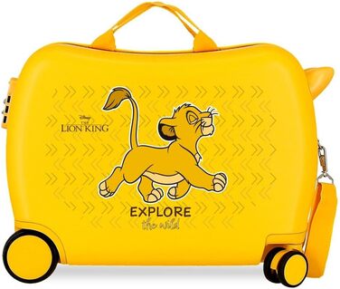 Дитяча валіза Disney Joumma Король Лев жовта, 33x50x20 см, жорсткий корпус, 33 л, ручна поклажа