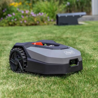 Робот-газонокосарка Scheppach RLM500W для газонів до 500 м², 18 см, 20-60 мм, Wi-Fi, Bluetooth, сенсор дощу, додаток, для ухилу до 35%, з базою, 9 ножів, 100 м кабелю, 130 гачків
