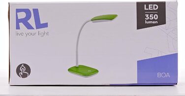 Настільна лампа Reality Leuchten Boa, акрилова, 3.5 Вт, LED, зелена