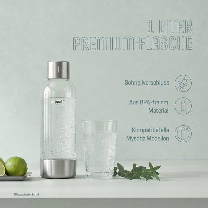 Сифон для газування води Mysoda Ruby 2, алюмінієвий корпус, пляшка 1 л, колір Pigeon (без балона CO2)