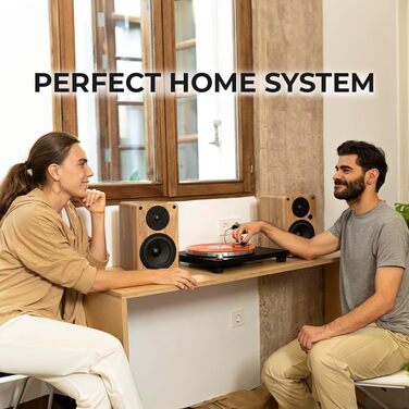 VULKKANO A5 ARC Поличкові колонки Bluetooth 5.0 з HDMI ARC, оптичним входом, RCA, USB, вихід для сабвуфера, коричневі
