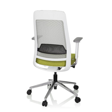 Офісне крісло / поворотне крісло CHIARO T2 WHITE сітка / тканина сіра / зелена hjh OFFICE