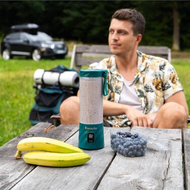 Портативний блендер BlendyGo 3 для смузі, 550 мл, USB зарядка, BPA-free, PulseMotion & BlendPro технологія, темно-синій
