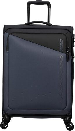 Валіза American Tourister Daring Dash Spinner M, розширювана, 66.5 см, 67/75 л, чорний/сірий