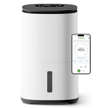 Meaco MeacoDry Arete® Two 25L: Повітряний осушувач та очищувач з HEPA-фільтром H13, Wi-Fi, інтелектуальні режими, 5 років гарантії