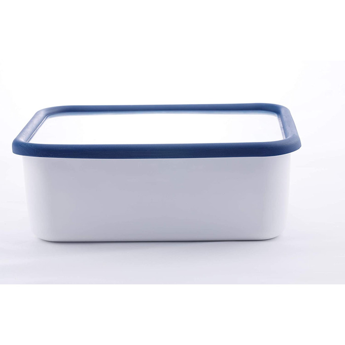 Емальований контейнер HoneyWare CLASSIC LINE 2,8 л з кришкою, висока, для зберігання їжі, термостійкий до 400°C, підходить для духовки, плити, гриля