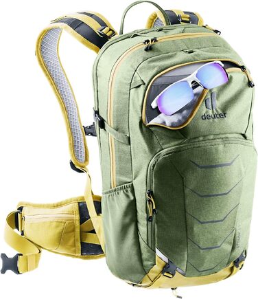 Велорюкзак Deuter Attack 20 із захистом, 20 л, хакі-куркума