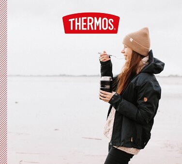 Термос для їжі Thermos Stainless King 470 мл з ложкою, нержавіюча сталь, зберігає тепло 6 годин/холод 24 години, герметичний, для супу та мюслі, підходить для посудомийної машини, Midnight Blue