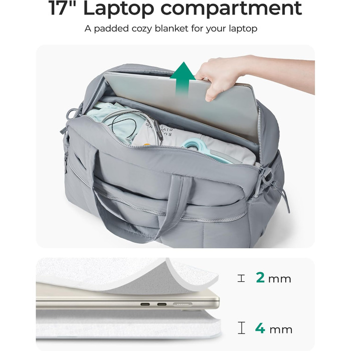 Спортивна сумка-даффл BAGMART Puffer на 24 л для жінок, містка сумка для подорожей та вікендів (темно-сіра, L)