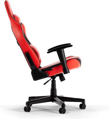Ігрове крісло DXRacer PRINCE L червоно-чорне, оригінал, PVC шкіра