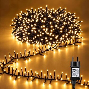 Світлодіодна гірлянда Joomer Cluster LED для вулиці, 12м, 800 LED, теплий білий колір