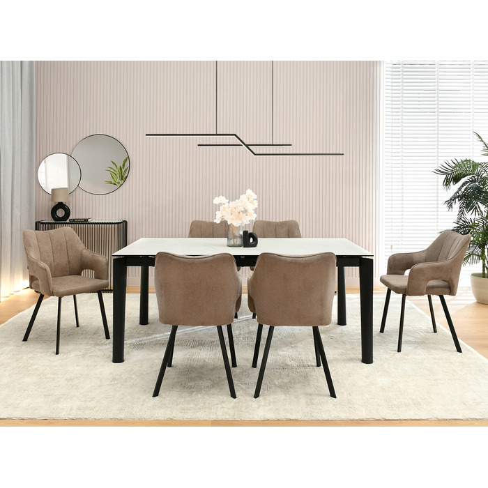 Стілець Mebel-Partner, штучна шкіра, бежевий, 1 шт.