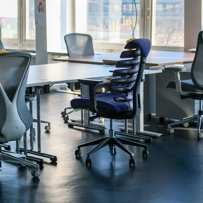 Офісне крісло / Поворотне крісло ERGO LINE II Тканина Синій HJH OFFICE