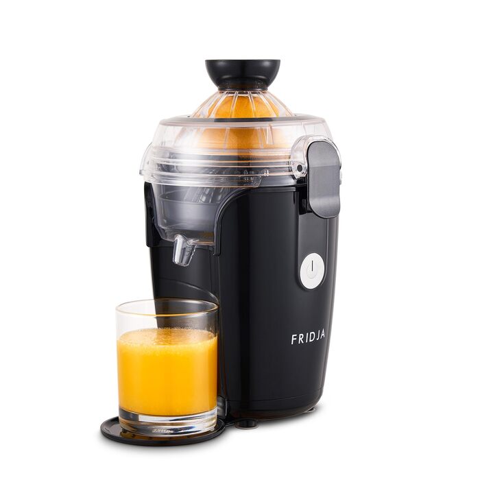 Citrus-прес електричний Fridja F800 Premium для апельсинів та лимонів, нержавіюча сталь, 400 мл, 50 Вт, чорний